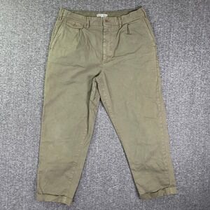 Alex Mill Chino Pants Men 32x25 Military Green Trousers Old Money